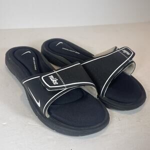 Nike Comfort Womens Sz 10 Slide Black Hook Loop Footbed Slip On 380883-011